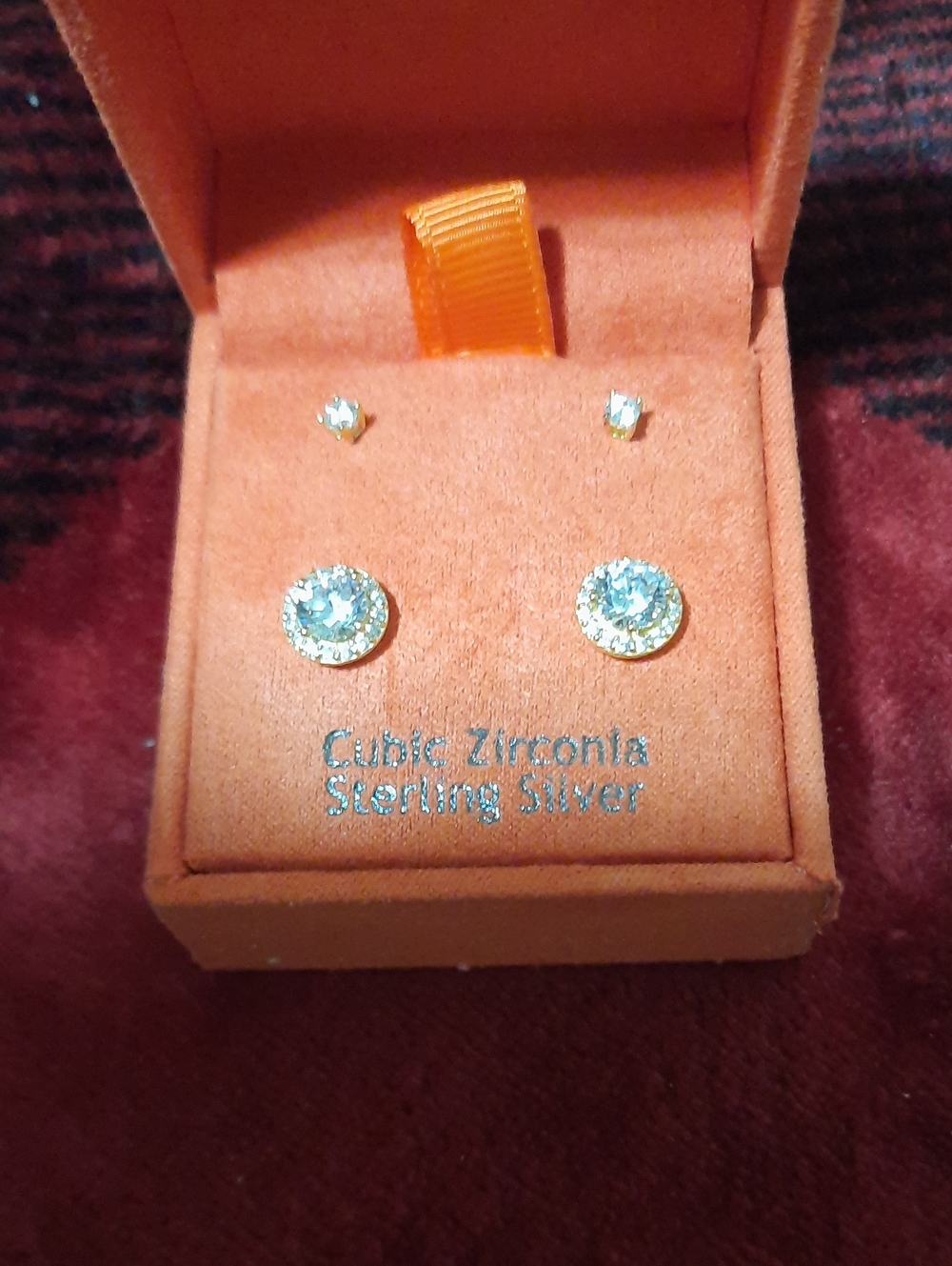 NIB AUTHENTIC GENUINE SOLID 14K YELLOW GOLD OVER STERLING SILVER CZ SET LOT 💛